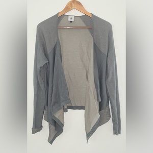 Cabi Pocket Cardigan Sweater in Light Sage Open Front Knit Size Medium